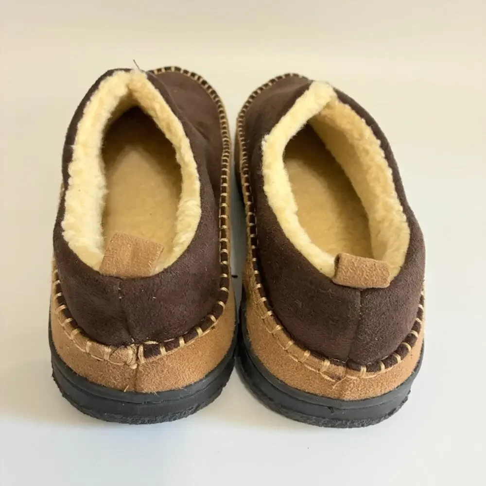 Stoney River Memory Foam Slippers Men 11 Moccasin Faux Suede Slipon House Shoes